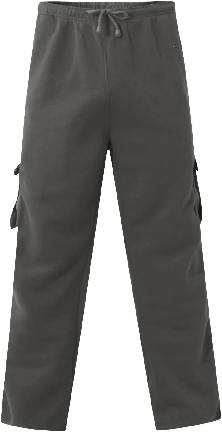 Baggy Cargo Pants Men Elastic Waist Open Bottom Sweatpants Loose Fit Lightweight Hiking Work Pants Multi Pockets