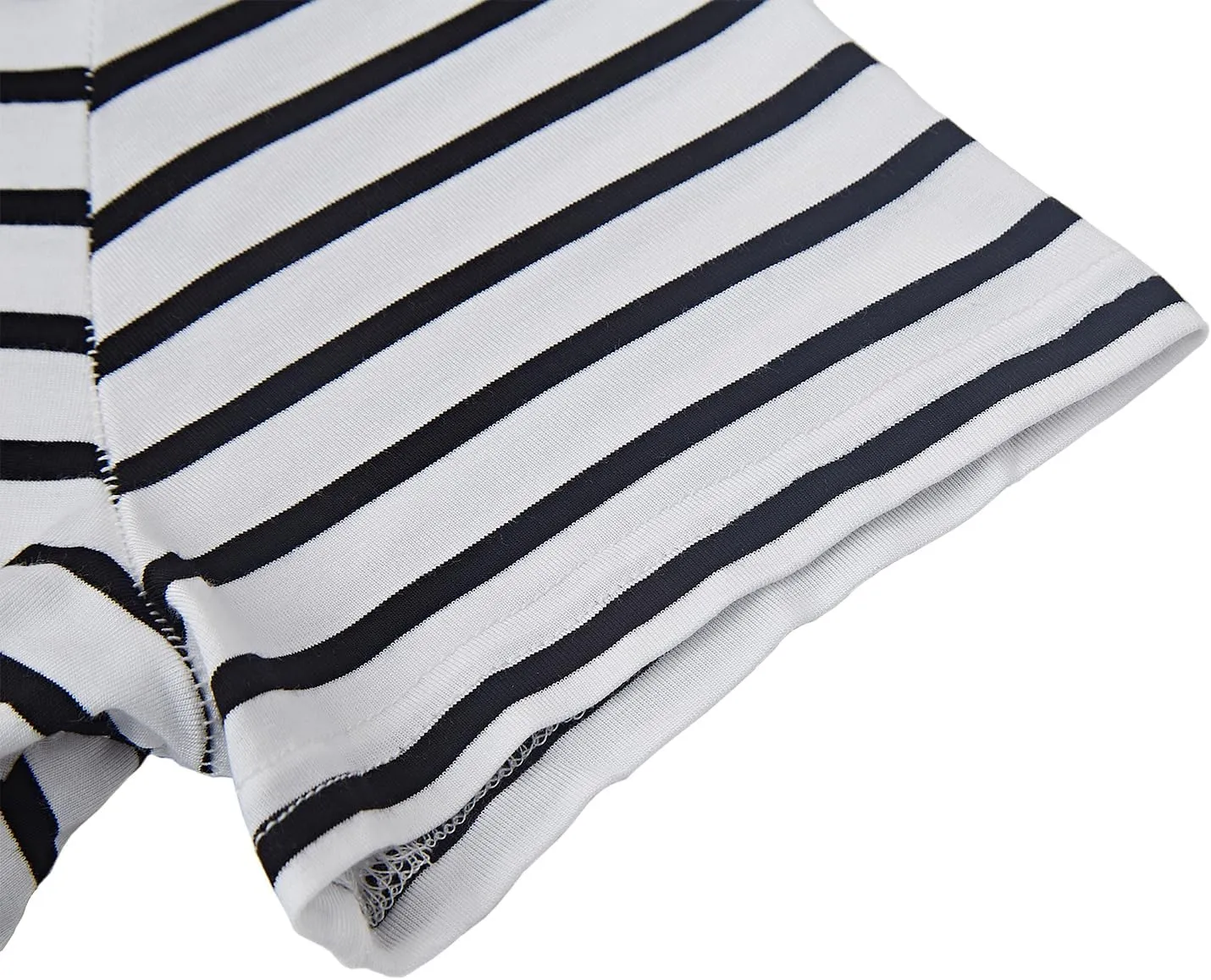 BI.TENCON Women's Striped Pleated Casual A-Line Dresses Knee Length with Pockets