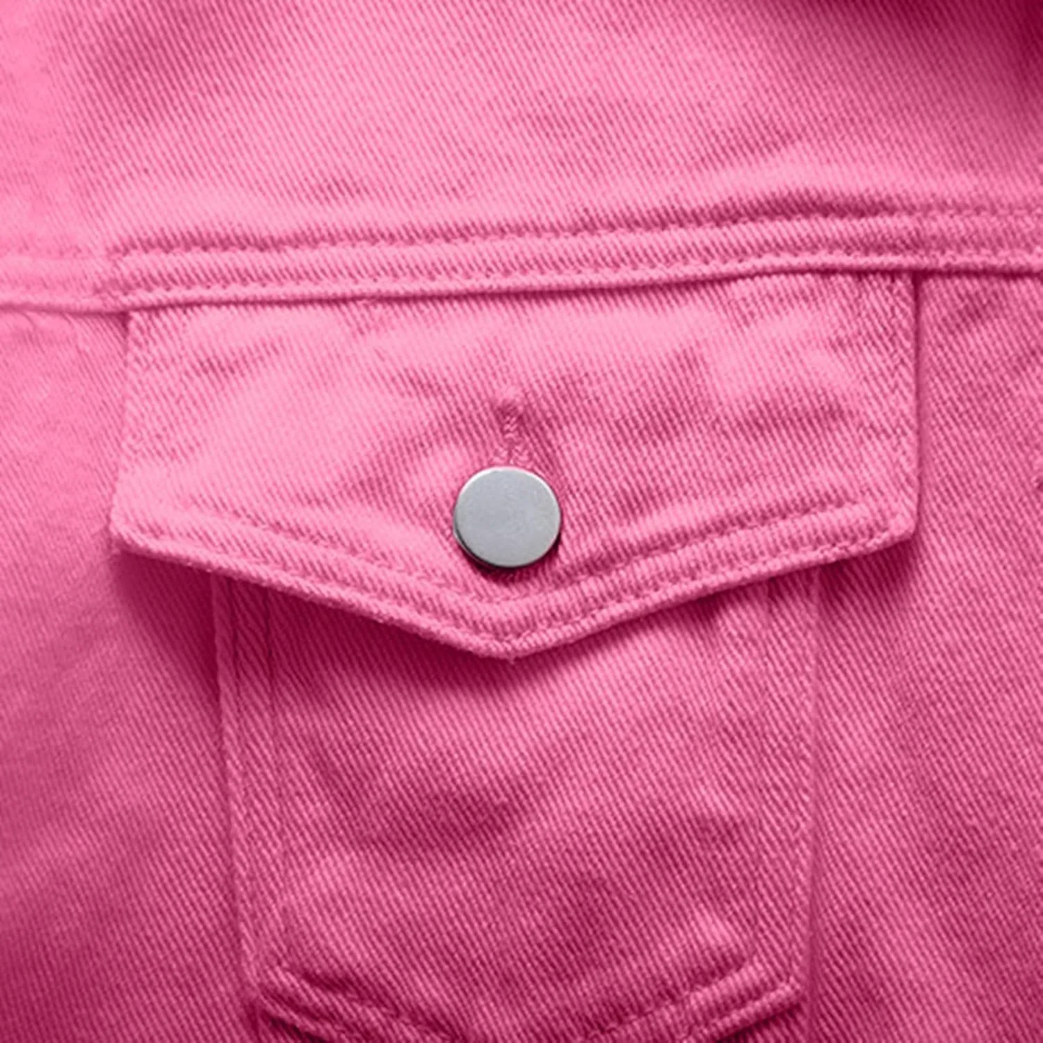 Bomber Jackets for Women Solid Button Down Jeans Denim Jackets Plus Size Trendy Casual Oversized Coat with Pockets