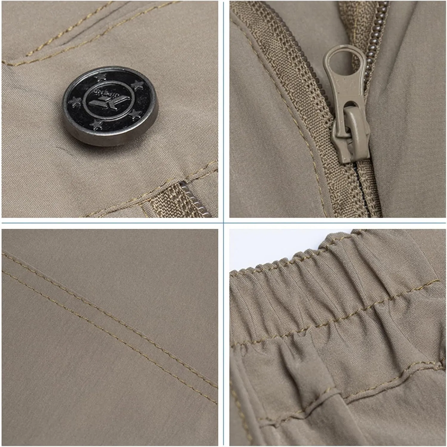 Cargo Joggers for Men Elastic Waist Stretch Athletic Sweatpants Baggy Outdoor Trousers with Multi Pockets