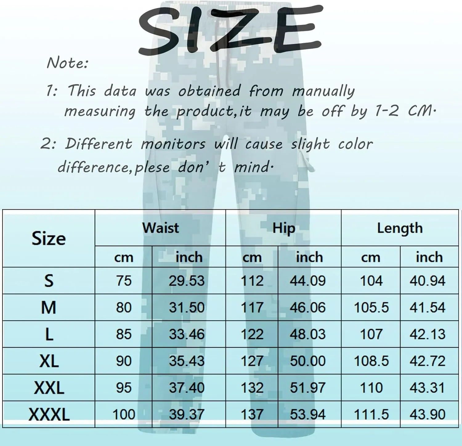 Cargo Pants for Men Relaxed Fit Casual Cargo Joggers Men Sweatpants Drawstring Elastic Waist Hiking Pants with Pockets