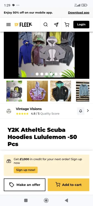 Custom handpick Lululemon 50 pcs hoodies/ track jackets from the active listing. Some maybe without washing tags, for somw tags are detached.