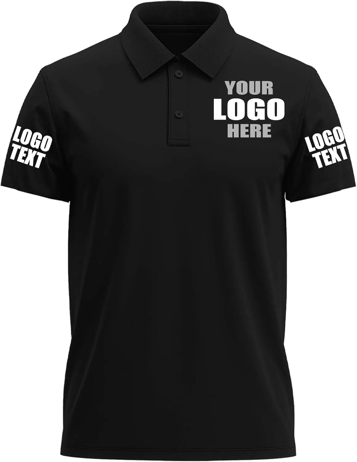 Custom Polo Shirts Desgin Your Own Embroidered Print Customized Text/Logo/Photo Personalized Golf Work Polo FrontBack