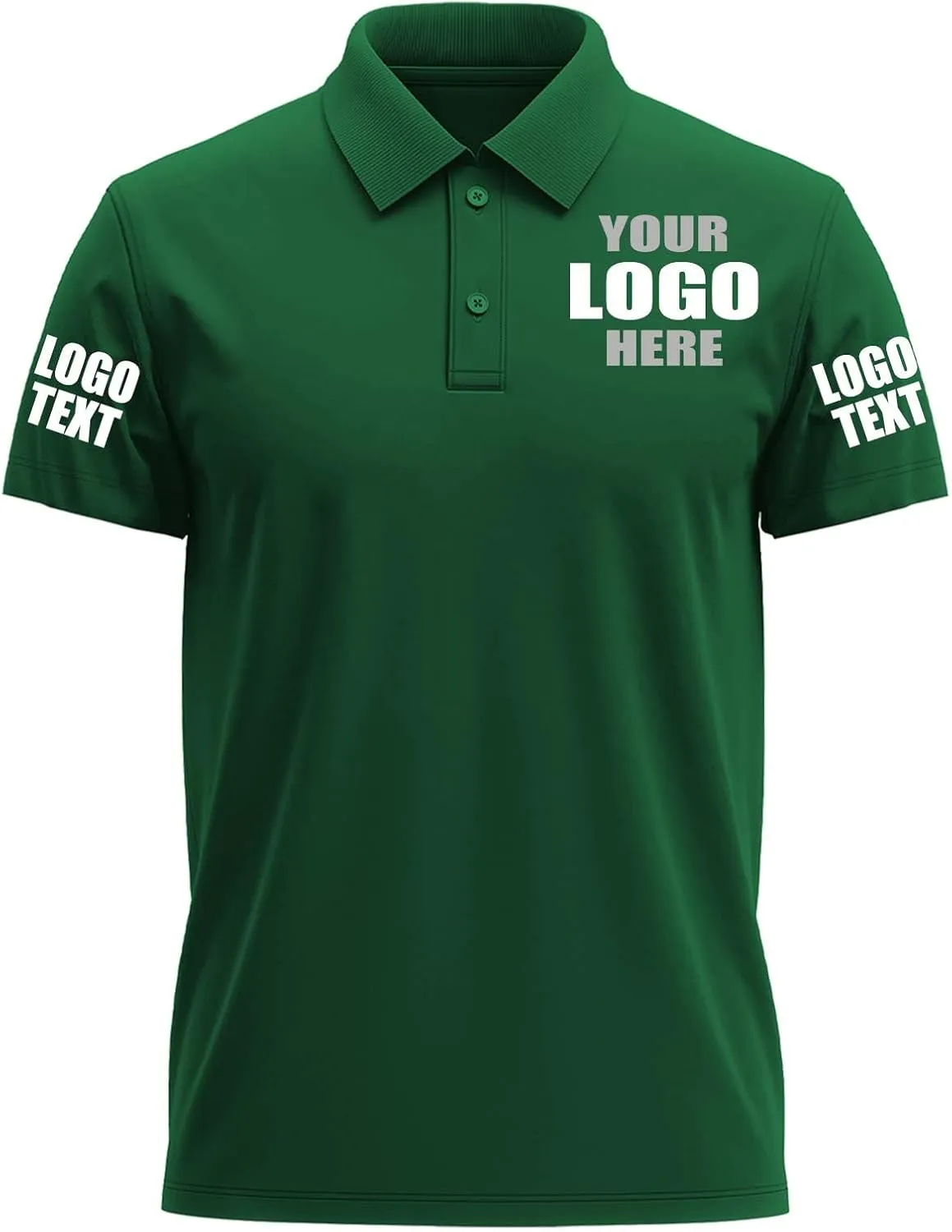 Custom Polo Shirts Desgin Your Own Embroidered Print Customized Text/Logo/Photo Personalized Golf Work Polo FrontBack