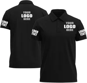 Custom Polo Shirts Desgin Your Own Embroidered Print Customized Text/Logo/Photo Personalized Golf Work Polo FrontBack