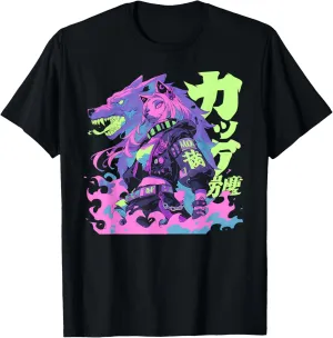 Goth Grunge Demon Anime Furry Wolf Horror Alt Aesthetic T-Shirt
