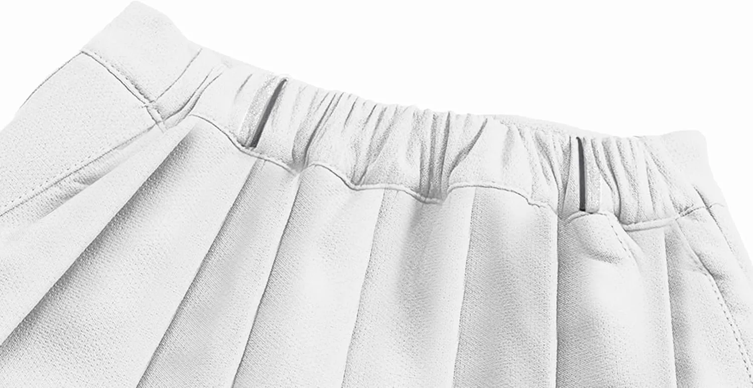 Joe Wenko Womens Mini Pleated Skirts Sexy Club Y2k High Waist Tennis Skater A-line Skirt