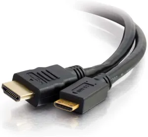 Legrand - C2G Mini HDMI to HDMI Ethernet Cable, 4k High Speed HDMI Cable, Black 60 hz HDMI Cable, HDMI Cable 10 ft, 1 Count, C2G 50620