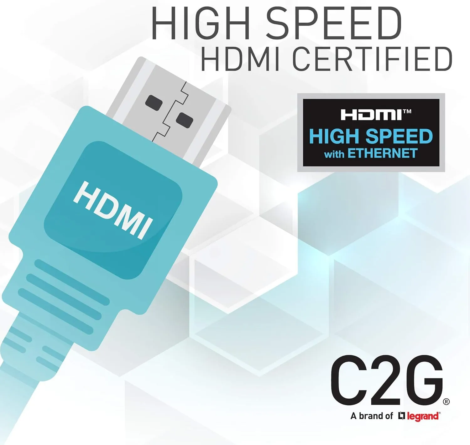 Legrand - C2G Mini HDMI to HDMI Ethernet Cable, 4k High Speed HDMI Cable, Black 60 hz HDMI Cable, HDMI Cable 10 ft, 1 Count, C2G 50620