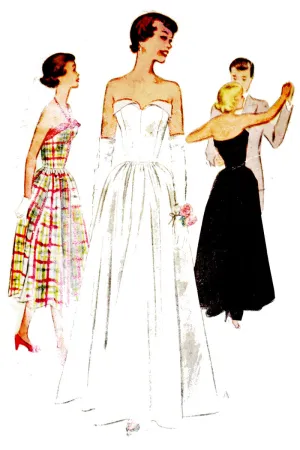 McCall 8235 vintage 1950s dress and evening gown pattern 33B