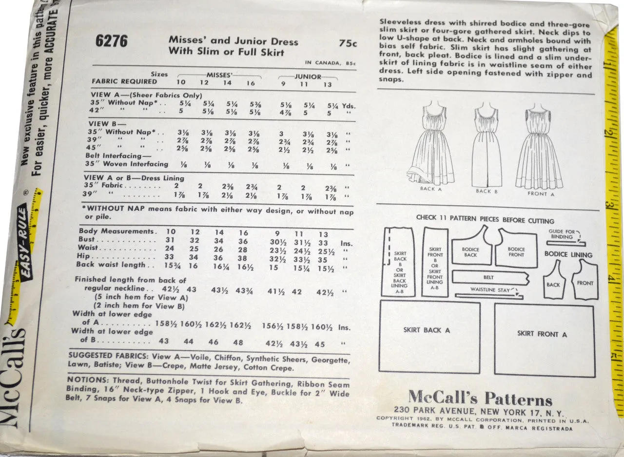 McCall 8235 vintage 1950s dress and evening gown pattern 33B
