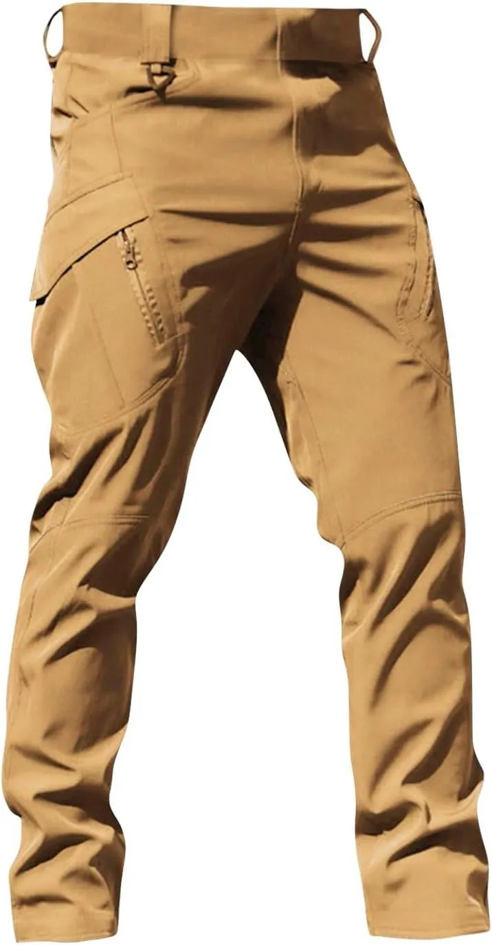 Men's Military Cargo Tactical Pants 2025 Ripstop Stretch Relaxed Fit Trousers Outdoor Hiking Pants with Multi Pockets