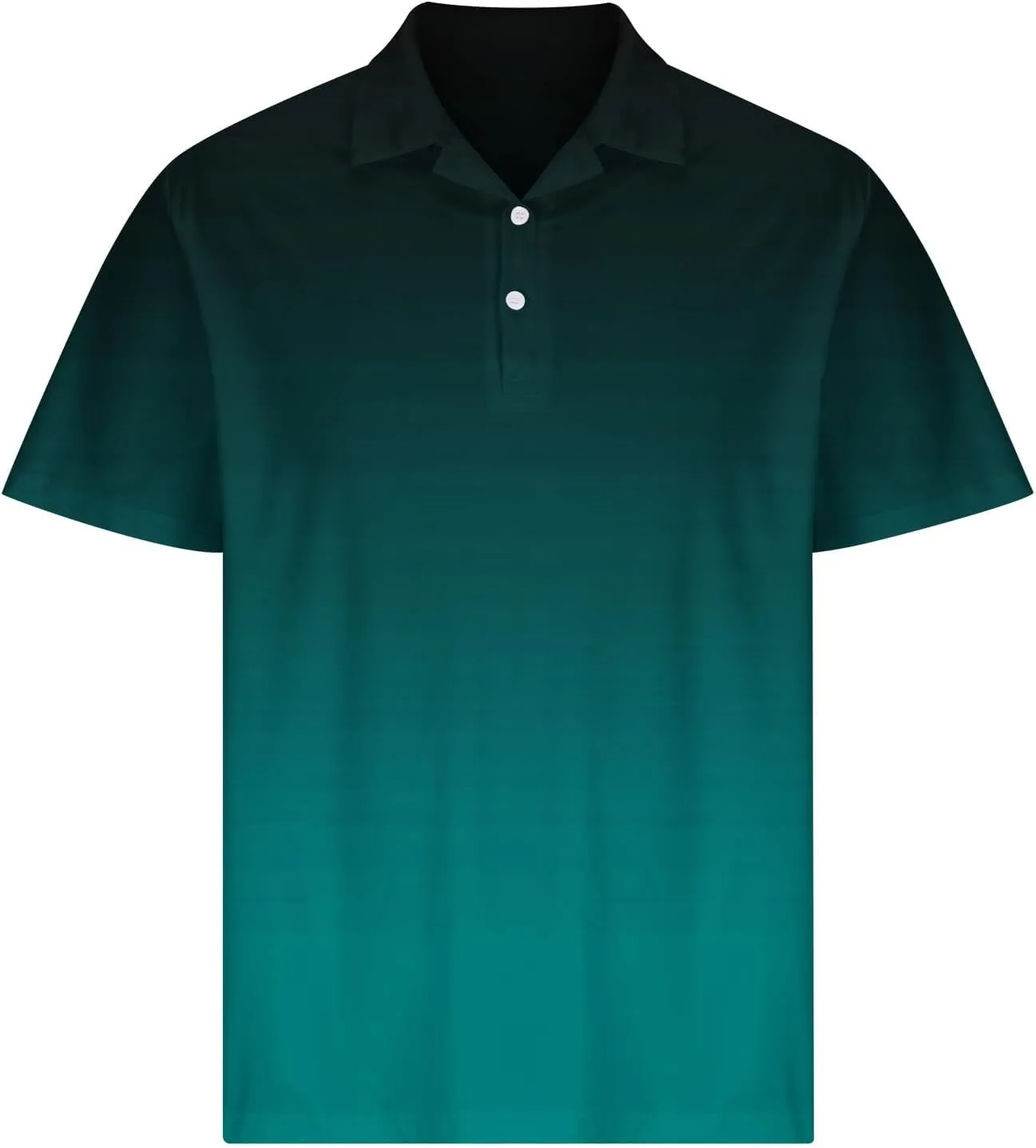 Mens Polo Shirts Short Sleeve Gradient Color Gym Workout Golf T-Shirt Casual Fashion V Neck Button Down Tops 2025
