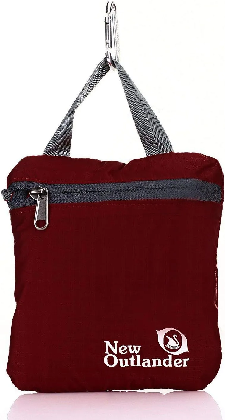 Outlander 20L/33L- Most Durable Packable Lightweight Travel Hiking Backpack Daypack (Dark Red, 20L)