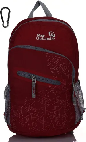 Outlander 20L/33L- Most Durable Packable Lightweight Travel Hiking Backpack Daypack (Dark Red, 20L)