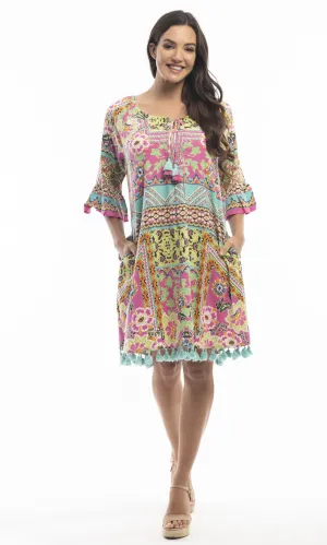 Rayon Dress Boho Iruya