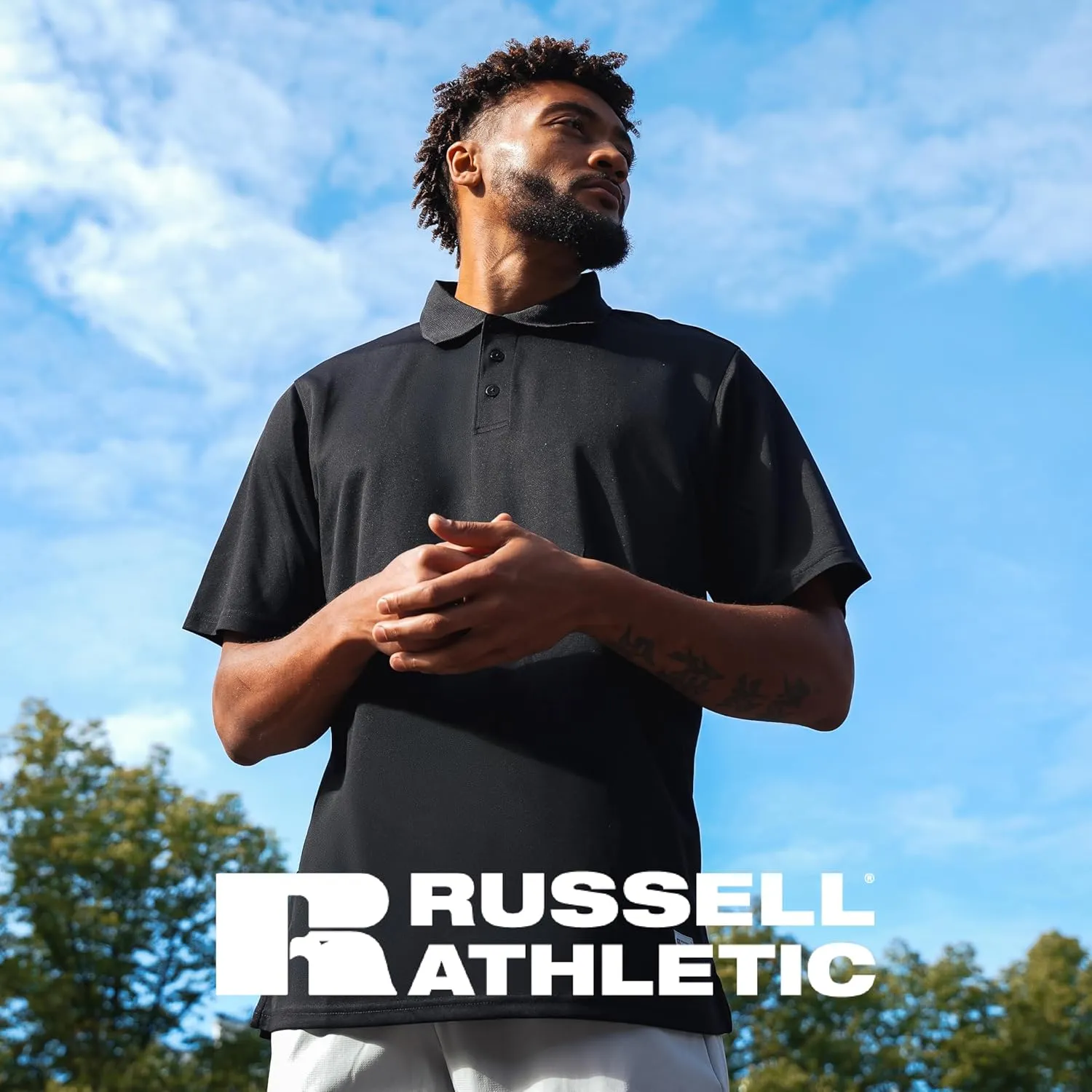 Russell Athletic Men's Power Performance Polo-Premium Dri-fit Shirt, Perfect for Golf, Tennis, and Athletic Activities