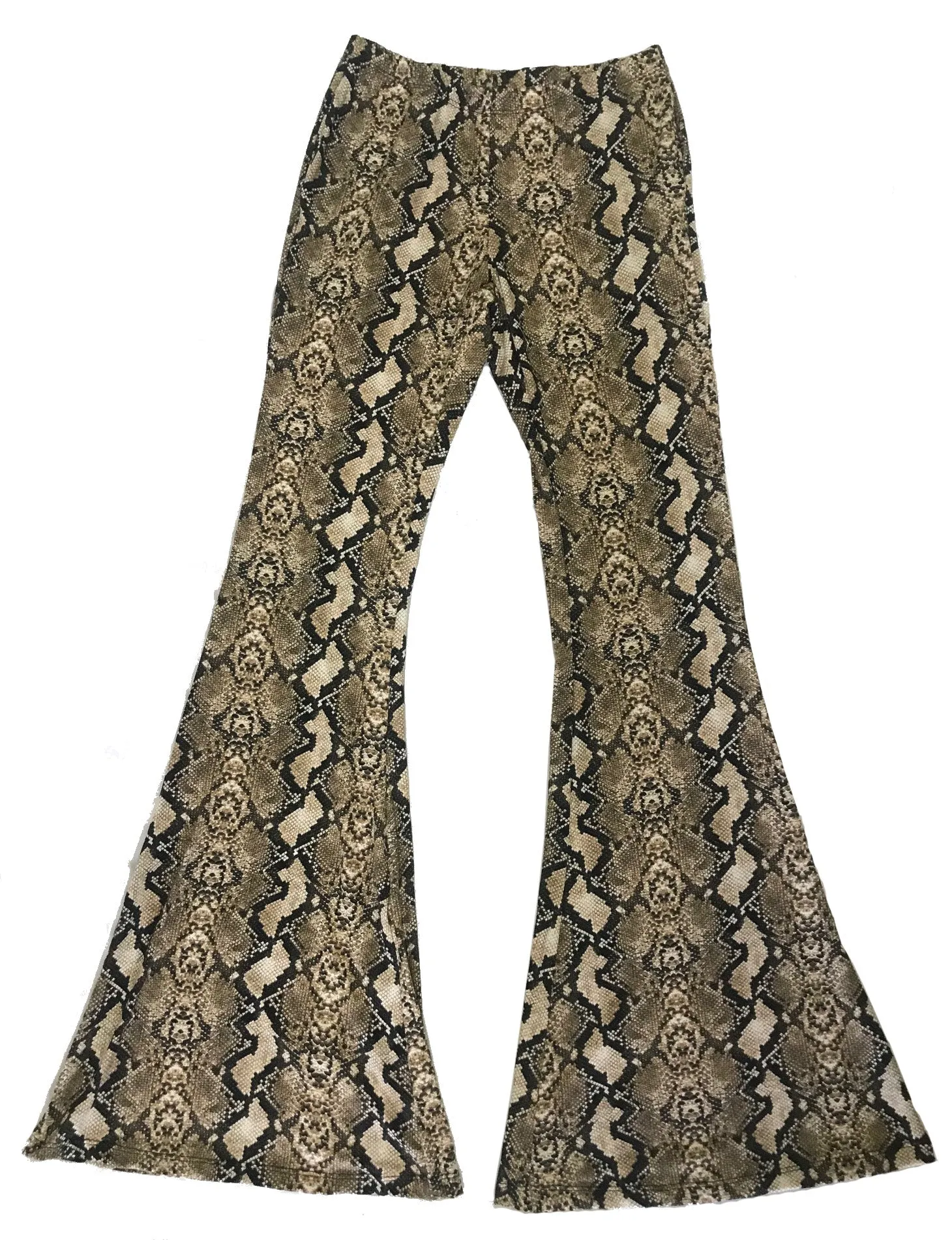 SNAKESKIN FLARE PANTS