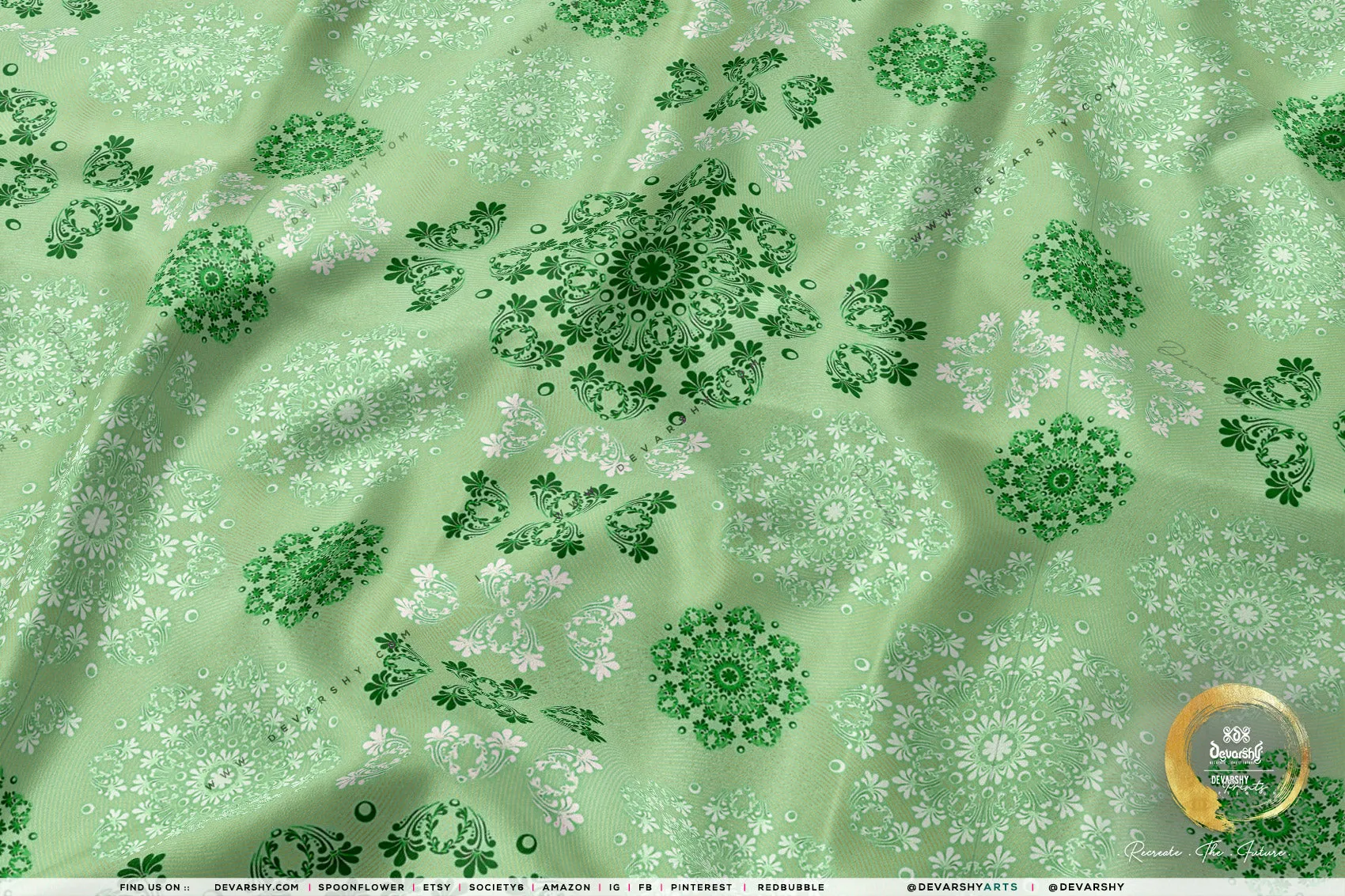 Snowflakes Print Apparel Fabric 3Meters , 9 Designs | 8 Fabrics Option | Fabric By the Yard | 071