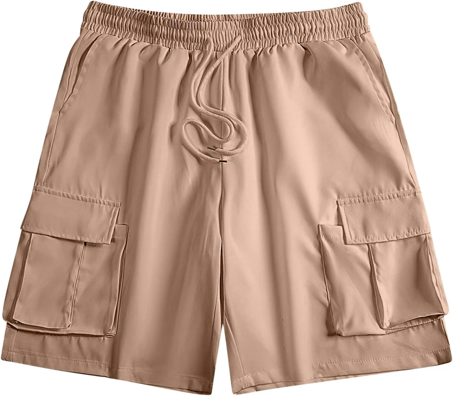 Summer Hiking Cargo Shorts for Men Casual Fashion Athletic Pants Loose Elastic Waist Beach Pants with Pockets