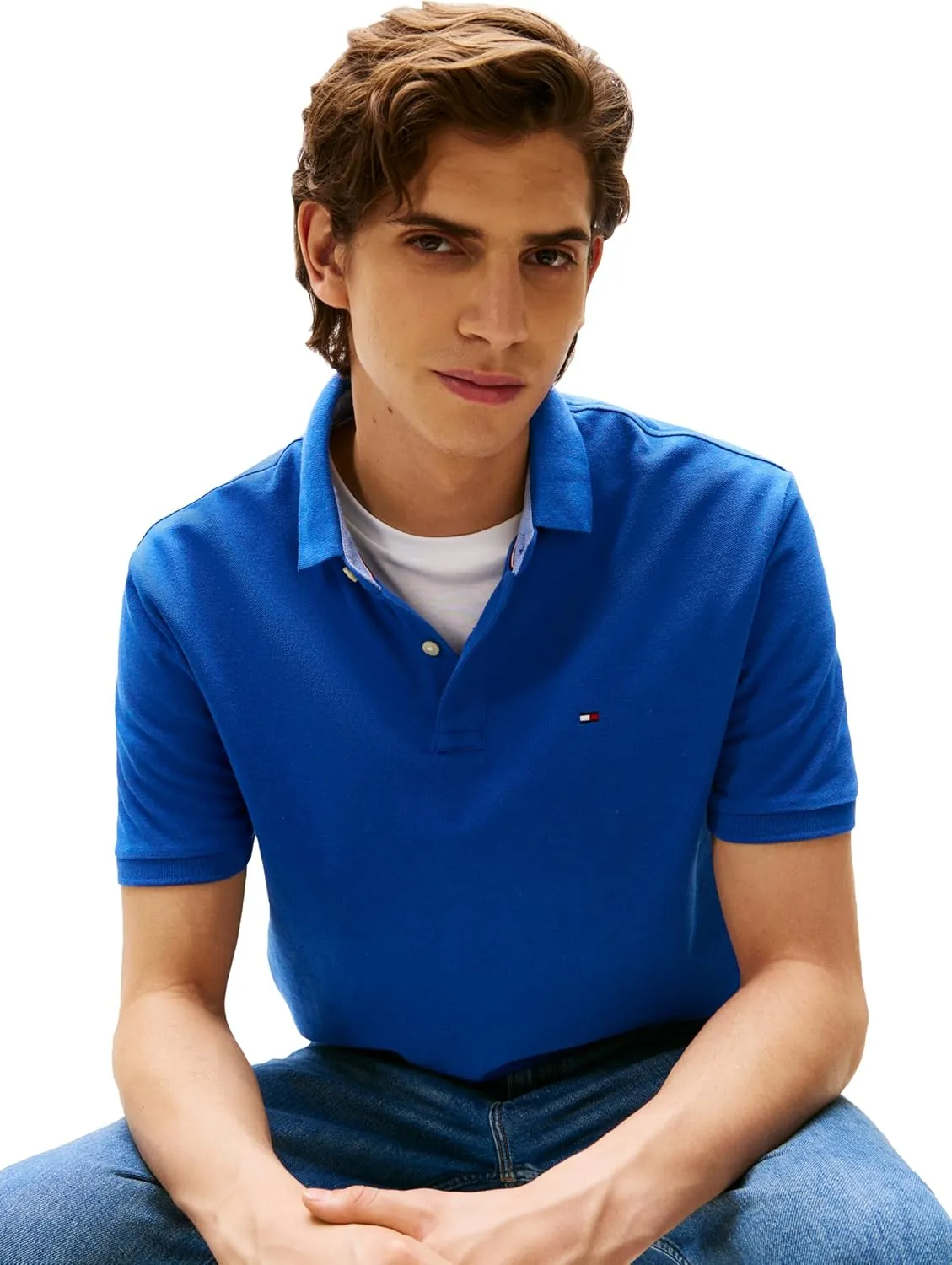 Tommy Hilfiger Men's Short Sleeve Cotton Pique Polo Shirt in Classic Fit