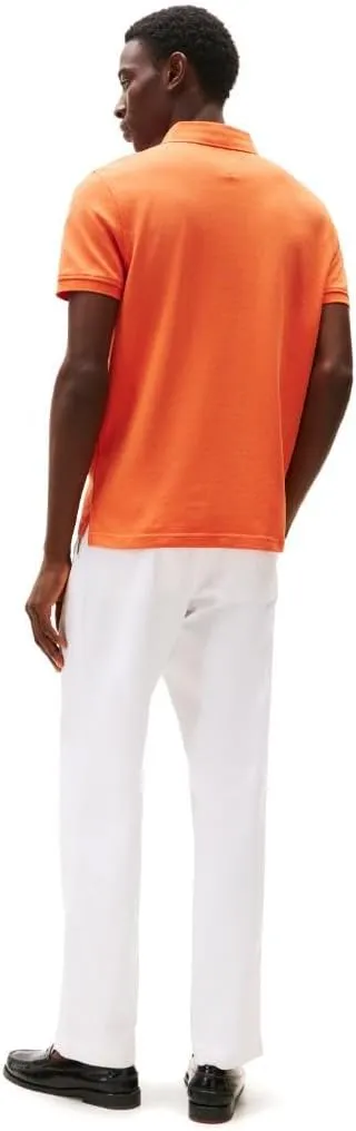 Tommy Hilfiger Men's Short Sleeve Polo Shirts in Regular Fit with Stretch and Organic Pique Cotton