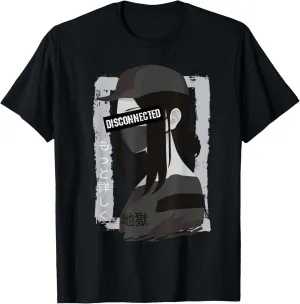 Vaporwave Aesthetic Disconnected - Anime Girl Sad Japanese T-Shirt