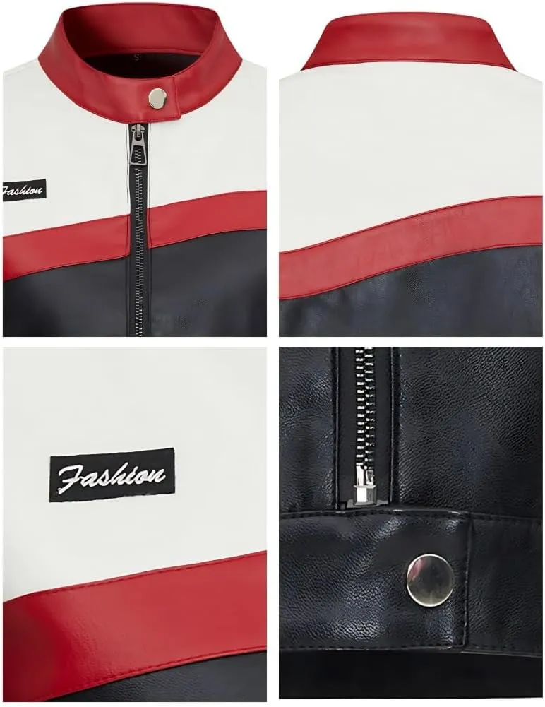 Women Leather Jackets Motorcycle Bomber Leather Coats Moto Biker Coat Spring Fall Outfits Fashion Clothes