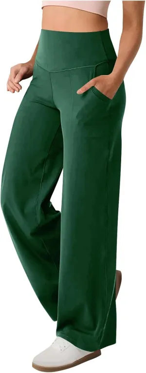 Women's Sweatpant Elastic High Waist Wide Leg Pants Plus Size Loose Comfy Joggers Pant Gym Sport Casual Trouser