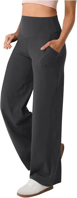 Women's Sweatpant Elastic High Waist Wide Leg Pants Plus Size Loose Comfy Joggers Pant Gym Sport Casual Trouser