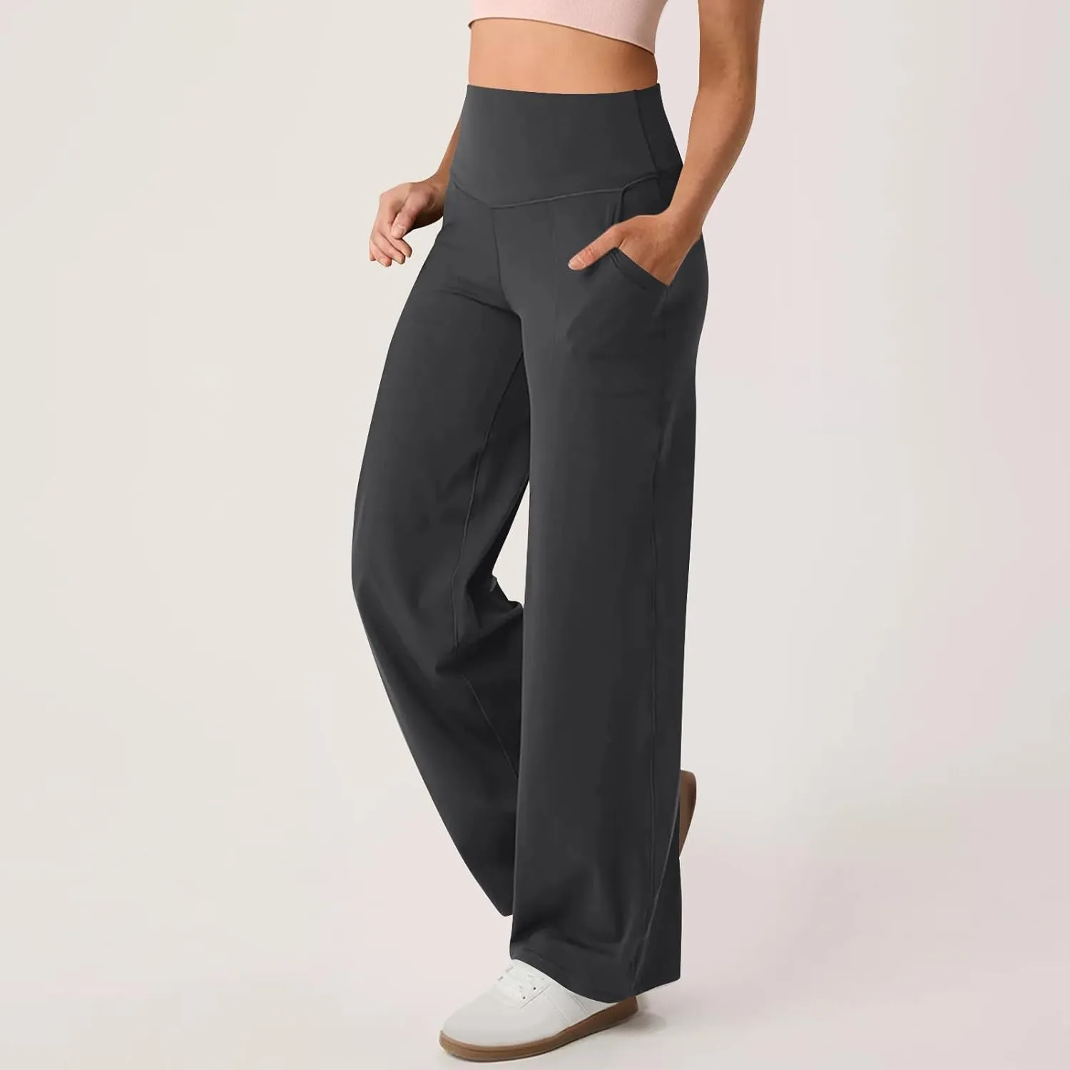 Women's Sweatpant Elastic High Waist Wide Leg Pants Plus Size Loose Comfy Joggers Pant Gym Sport Casual Trouser