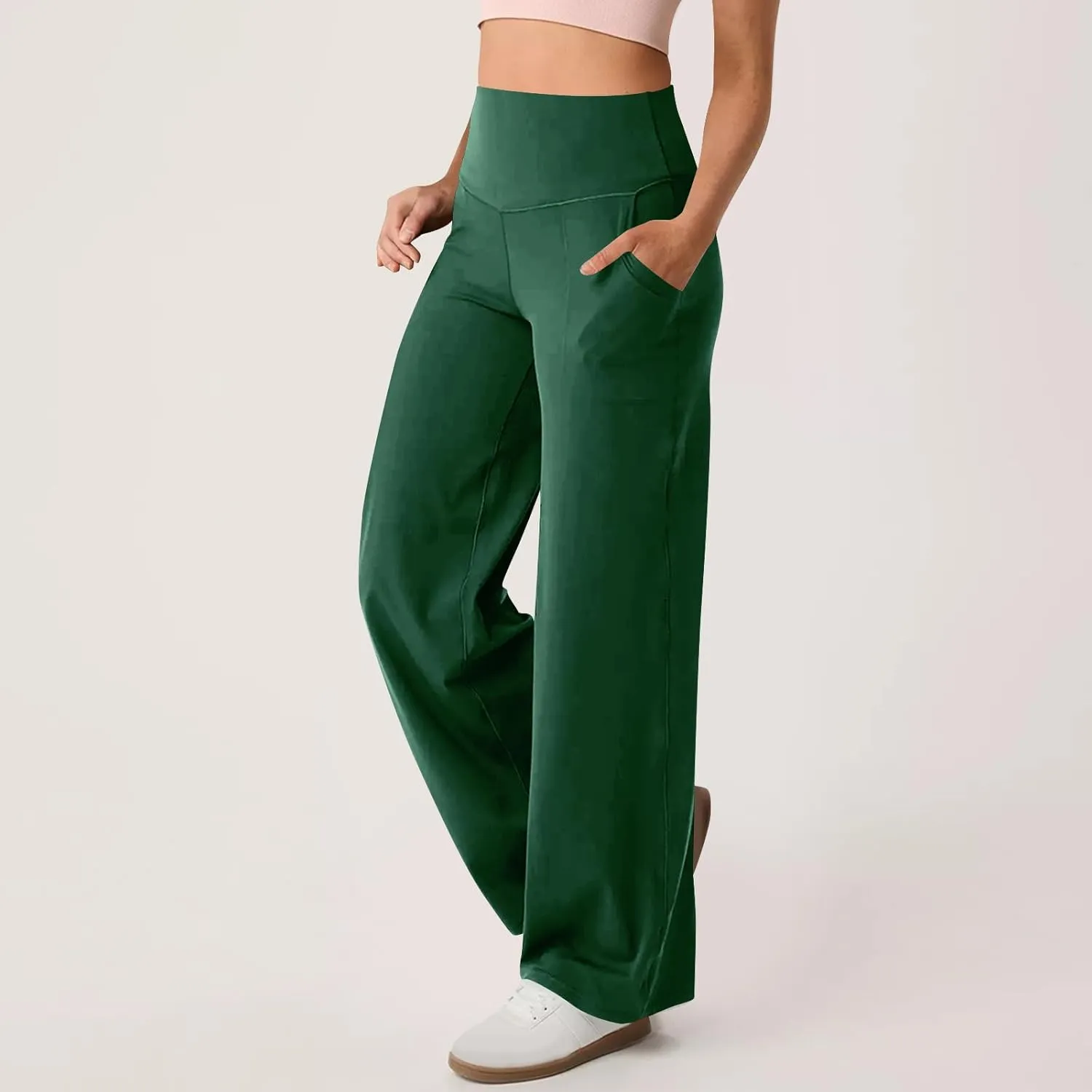 Women's Sweatpant Elastic High Waist Wide Leg Pants Plus Size Loose Comfy Joggers Pant Gym Sport Casual Trouser