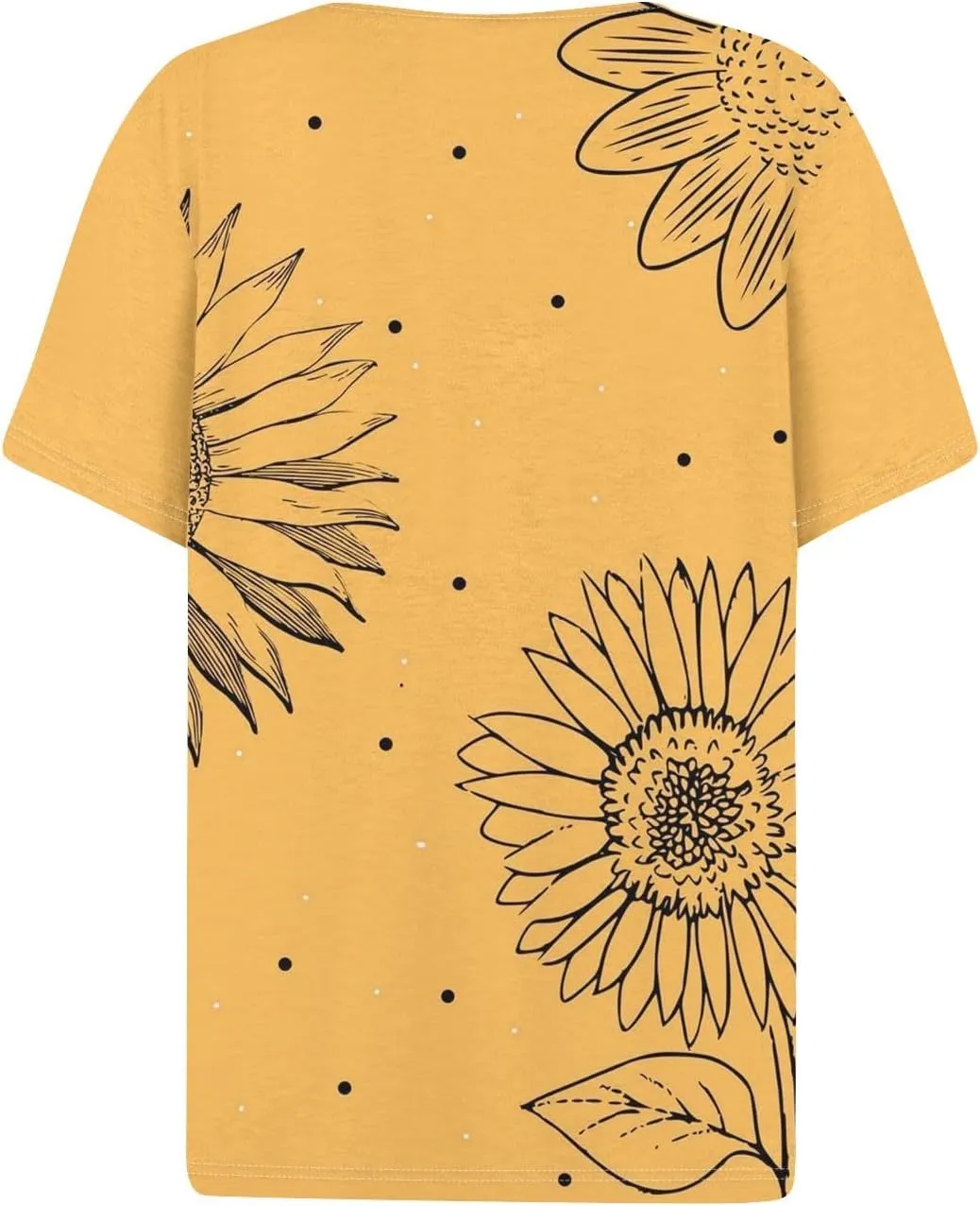 Women'S T-Shirts Button Down Tunic Tops Short Sleeve Floral Blouse Henley V Neck Summer Clothes