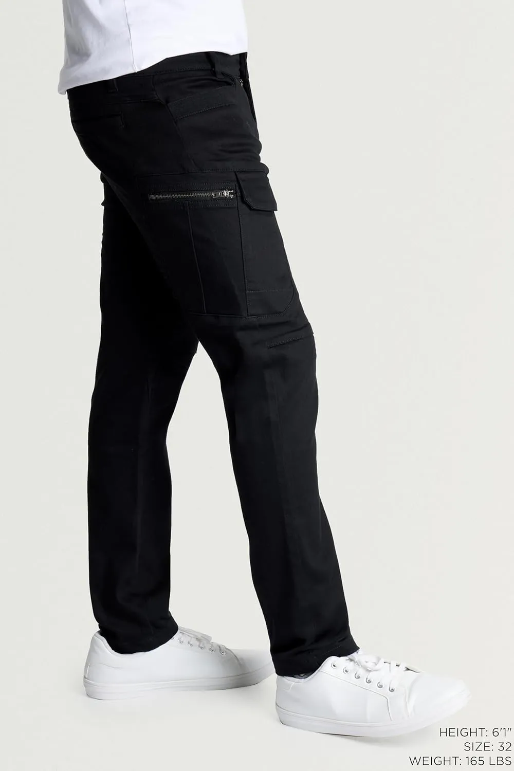X RAY Men's Stretch Cargo Pants, Casual Flex Hiking Multi-Pocket Tactical Work Slim Fit Cargo Pants for Men
